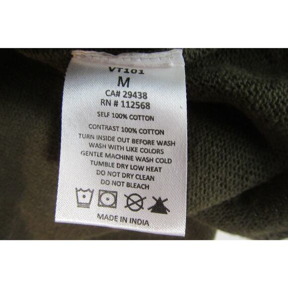 Miss Me Vintage Olive Green ButtonUp Long Sleeve Shirt Embroidered Back Ladies M - Picture 6 of 11